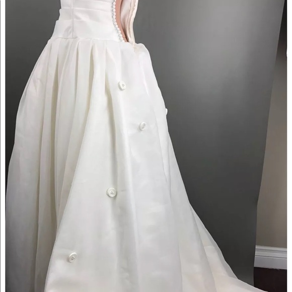 SOLD 90s Deadstock Satin Gala Debut Gown size 2 - Picture 2 of 8